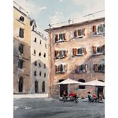 My project for course: Modern Techniques for Watercolor Cityscapes. Un progetto di Pittura e Pittura ad acquerello di Wilawan Nannette - 22.11.2022