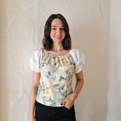 Upcycled Prototype and Final Top Photos . Fashion Design, Sewing, Upc, cling, Patternmaking, and Dressmaking project by kohlerkristinleigh - 11.22.2022