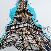 Torre Eiffel - París.. Un projet de Illustration traditionnelle de Pedro Corbalan - 13.11.2022