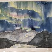 If Mt. Shasta had Northern lights Ein Projekt aus dem Bereich Malerei und Kreativität von psf97520 - 23.11.2022