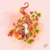 My project for course: Fantasy Illustration in Your Own Style. Traditional illustration, Drawing, Digital Illustration, Watercolor Painting, and Color Theor project by knotts_emerald - 11.20.2022