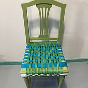 Mi proyecto del curso: Introducción al tejido en cordón de PVC. Un proyecto de Artesanía, Diseño, creación de muebles					, Diseño de interiores, Decoración de interiores, Tejido, Upc, cling, Telar y Diseño textil de mismarkinas - 23.11.2022