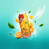 Fresh Orange Can. Art Direction, Photo Retouching, Creativit, and Packaging project by José Ramirez - 11.20.2022