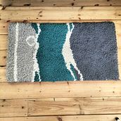 Hand tufted wool rug inspired by Pembrokeshire beaches. Arts, and Crafts project by Pip Carter - 11.21.2022