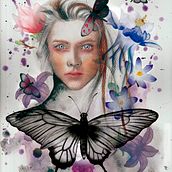Mi proyecto del curso: "Caos" y "Sombra". Traditional illustration, Fine Arts, Painting, Drawing, Watercolor Painting, Portrait Drawing, and Artistic Drawing project by Aldo Ríos Mendoza - 11.24.2022