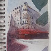 My Creation: Architectural Sketching with Watercolor and Ink. Un proyecto de Bocetado, Dibujo, Pintura a la acuarela, Ilustración arquitectónica, Sketchbook e Ilustración con tinta de jmistry_87 - 23.11.2022