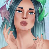 My project for course: Digital Fantasy Portraits with Photoshop. Traditional illustration, Drawing, Digital Illustration, Portrait Drawing, Digital Drawing, and Digital Painting project by damlaebru_dep - 11.24.2022