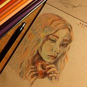 My project for course: Vibrant Portrait Drawing with Colored Pencils. Desenho, Desenho de retrato, Sketchbook, e Desenho com lápis de cor projeto de Zoey Kenny - 23.11.2022
