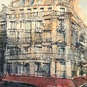 My project for course: Architectural Sketching with Watercolor and Ink. Sketching, Drawing, Watercolor Painting, Architectural Illustration, Sketchbook & Ink Illustration project by zhengnan1206 - 11.25.2022
