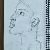 Meu projeto do curso: Caderno de retratos: explore o rosto humano. Sketching, Drawing, Portrait Drawing, Artistic Drawing, and Sketchbook project by Deb - 11.26.2022