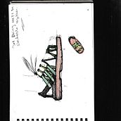 Single Lace Sandals. Shoe Design, Colored Pencil Drawing, and Sketchbook project by Eronss Okojie - 11.26.2022