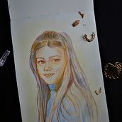 My project for course: Vibrant Portrait Drawing with Colored Pencils. Drawing, Portrait Drawing, Sketchbook, and Colored Pencil Drawing project by Fiona Jones - 11.26.2022