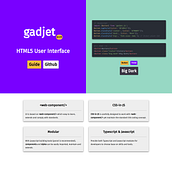 Gadjet : HTML User Interface. Un proyecto de UX / UI, HTML y CSS de Nitipit Nontasuwan - 28.12.2021