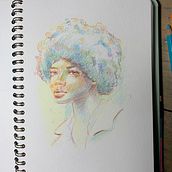 My project for course: Vibrant Portrait Drawing with Colored Pencils. Drawing, Portrait Drawing, Sketchbook, and Colored Pencil Drawing project by astridvb6 - 11.27.2022
