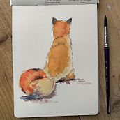 My project for course: Expressive Animal Portraits in Watercolor. Traditional illustration, Watercolor Painting, Realistic Drawing, and Naturalistic Illustration project by astridvb6 - 11.28.2022