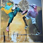 Mon projet du cours : Techniques mixtes d'illustration pour stimuler l'imaginaire. Traditional illustration, Fine Arts, Collage, Drawing, Acr, and lic Painting project by Sylvie Franck - 11.27.2022