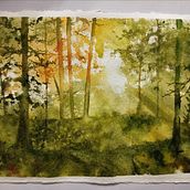 Mi proyecto del curso: Paisajes de ensueño con acuarela: plasma la luz. Painting, and Watercolor Painting project by Graziella Albore - 12.27.2022
