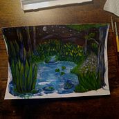 Mi proyecto del curso: Ilustración de paisajes de fantasía con acuarela y gouache. Fine Arts, Painting, Watercolor Painting, Naturalistic Illustration, and Gouache Painting project by Perla Prieto - 01.19.2023