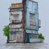 My project for course: Expressive Architectural Sketching with Colored Markers. Sketching, Drawing, Architectural Illustration, Sketchbook & Ink Illustration project by kurki731 - 11.28.2022
