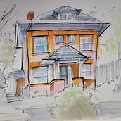 My project for course: Expressive Architectural Sketching with Colored Markers. Sketching, Drawing, Architectural Illustration, Sketchbook & Ink Illustration project by Dustin Resch - 11.28.2022