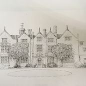 Great Fosters Hotel. Traditional illustration project by Christine Covil - 11.28.2022