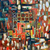 Experiments with colour and texture. Acr, lic Painting, and Fiber Arts project by Patricia Strike - 11.28.2022
