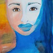 MarArtesOficial - Meu Azul. Pintura em aquarela, Pintura guache, Pintura Acrílica, Desenho com lápis de cor e Ilustração tradicional projeto de MarArtesOficial - 12.12.2020