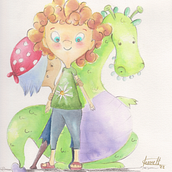 Mi vecino es un pirata y su mascota es un dragón. Un projet de Illustration jeunesse de Irene Prieto - 23.10.2022