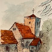 Mein Abschlussprojekt für den Kurs: Burganlage . Sketching, Drawing, Architectural Illustration, Sketchbook & Ink Illustration project by Klaus Mohr - 11.29.2022