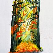 Mein Abschlussprojekt für den Kurs: Verträumte Aquarell-Landschaften: Halte Licht fest. Painting, and Watercolor Painting project by Mechthild Hendricks - 11.29.2022