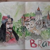 Mi proyecto del curso: Sketching artístico en acuarela: Vlad Tepes & Romania. Traditional illustration, Sketching, Creativit, Drawing, Watercolor Painting, and Sketchbook project by Beatriz Rodriguez - 11.21.2022