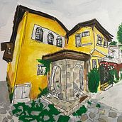 Colored Markers + Acrilic  Ein Projekt aus dem Bereich Skizzenentwurf, Zeichnung, Architektonische Illustration, Sketchbook und Illustration mit Tinte von Adil B. - 01.12.2022
