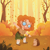 Childrens Book Page - Forest Adventures. Traditional illustration project by Jasmin Noetzel - 11.12.2022