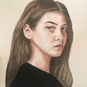 My project for course: Watercolor Portrait from a Photo. Traditional illustration, Watercolor Painting, and Portrait Drawing project by jolyaube - 12.01.2022