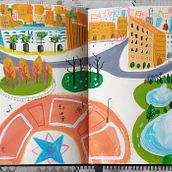 Mein Abschlussprojekt für den Kurs: Malerisches Skizzenbuch mit Gouache. Traditional illustration, Sketching, Drawing, Architectural Illustration, Sketchbook, and Gouache Painting project by zeliha - 11.18.2022