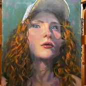 Mein Abschlussprojekt für den Kurs: Moderne Porträtmalerei mit Ölfarben. Traditional illustration, Fine Arts, Painting, and Oil Painting project by dittmann_marion - 12.02.2022