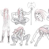 Model Sheet. Traditional illustration, and Manga project by Velika Kuzmina - 03.01.2022