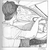 Voyage dans le désert de Bardenas en Espagne. Drawing, and Traditional illustration project by Bastien Bofias - 11.23.2022