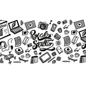 Meu projeto do curso: Ilustração com Procreate: crie composições cheias de detalhes -  caneca para brinde de fim de ano do estúdio. Un projet de Design , Illustration traditionnelle, Illustration numérique , et Peinture numérique de Eric Fernandez - 25.11.2022