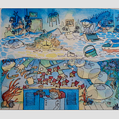 Dessins à l'aquarelle. Ilustração tradicional projeto de Julie - 04.12.2022