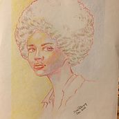 Meu projeto do curso: Desenho de retratos vibrantes com lápis de cor. Drawing, Portrait Drawing, Sketchbook, and Colored Pencil Drawing project by Sissi - 12.04.2022
