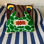 Mi proyecto del curso: Bordado XL con aguja mágica. Bordado, Decoração de interiores, Punch needle, e Design têxtil projeto de Maria Graciela Ucha - 29.11.2022