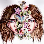 Mi proyecto del curso: Retrato con naturaleza en acuarela. Painting, Watercolor Painting, and Portrait Drawing project by Estrella Pizarro - 12.05.2022