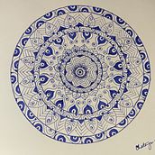 My project for course: The Art of Mandala Drawing: Create Geometric Patterns. Desenho e Ilustração com tinta projeto de chaitu_shrini - 05.12.2022