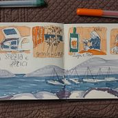 Il mio progetto del corso: Diario illustrato: un'abitudine per vivere ogni giorno con consapevolezza. Un progetto di Belle arti, Bozzetti, Creatività, Disegno e Sketchbook di Maura Cuminetti - 08.12.2022
