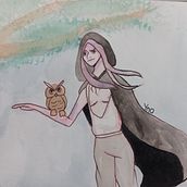 Mi proyecto del curso: Personajes fantásticos con tinta y acuarela . Traditional illustration, Character Design, Pencil Drawing, Drawing, Watercolor Painting & Ink Illustration project by Yno Alex Leppe Montenegro - 12.04.2022