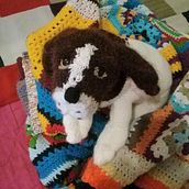 Salvo, Salvucho !!Mi proyecto del curso: Tejido de animales de peluche realistas: crea un cachorro de hilo. Fiber Arts, DIY, Knitting, and Textile Design project by melainot - 12.05.2022