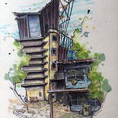 My project for course: Expressive Architectural Sketching with Colored Markers. Sketching, Drawing, Architectural Illustration, Sketchbook & Ink Illustration project by Brian Wright - 12.05.2022