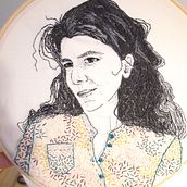 My project for course: Creation of Embroidered Portraits. Un progetto di Ricamo e Textile Design di Lýdie Obermannová - 06.12.2022