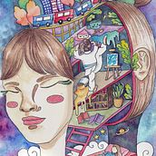 My project for course: Surreal Illustration with Watercolor and Ink. Traditional illustration, Fine Arts, Painting, Drawing, and Watercolor Painting project by Agnes Therese Abesamis - 12.04.2022